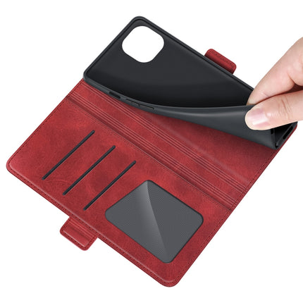 Dual-side Magnetic Buckle Horizontal Flip Leather Case with Holder & Card Slots & Wallet for iPhone 13 mini(Red)-garmade.com