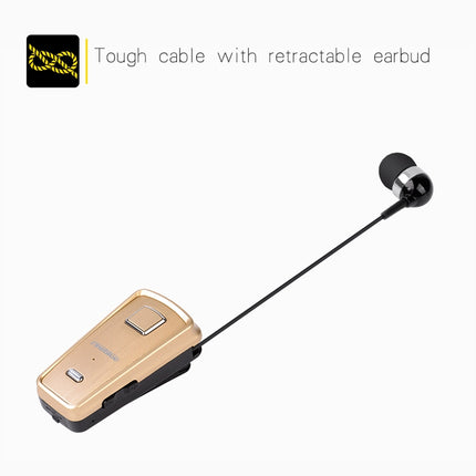 Fineblue F980 CSR4.1 Retractable Cable Caller Vibration Reminder Anti-theft Bluetooth Headset-garmade.com