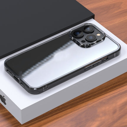 High Transparent Tempered Glass + TPU Shockproof Case For iPhone 13 Pro Max(Black)-garmade.com