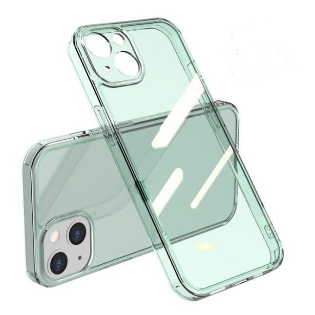 High Transparent Tempered Glass + TPU Shockproof Case For iPhone 13 Pro(Green)-garmade.com