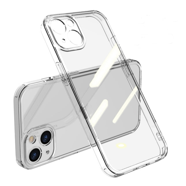 High Transparent Tempered Glass + TPU Shockproof Case For iPhone 13(Transparent)-garmade.com