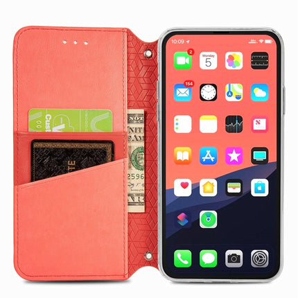 For iPhone 13 Pro Max Blooming Mandala Embossed Pattern Magnetic Horizontal Flip Leather Case with Holder & Card Slots & Wallet(Red)-garmade.com
