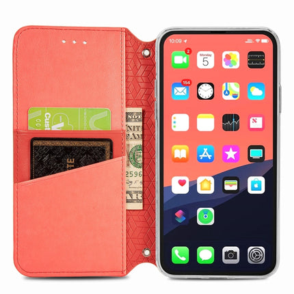 For iPhone 13 Blooming Mandala Embossed Pattern Magnetic Horizontal Flip Leather Case with Holder & Card Slots & Wallet(Red)-garmade.com