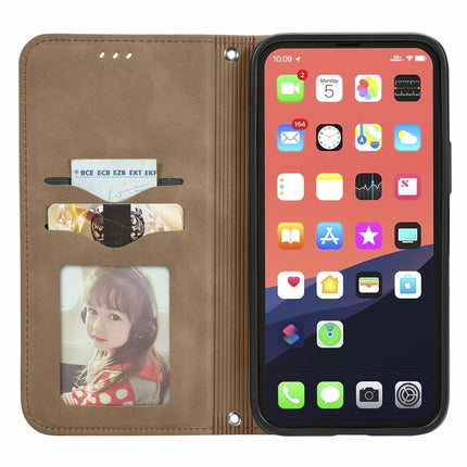 For iPhone 13 Pro Retro Skin Feel Business Magnetic Horizontal Flip Leather Case With Holder & Card Slots & Wallet & Photo Frame(Brown)-garmade.com