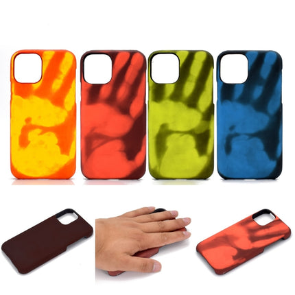 Paste Skin + PC Thermal Sensor Discoloration Case For iPhone 13 Pro Max(Red Yellow)-garmade.com