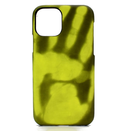 Paste Skin + PC Thermal Sensor Discoloration Case For iPhone 13 Pro(Black Green)-garmade.com