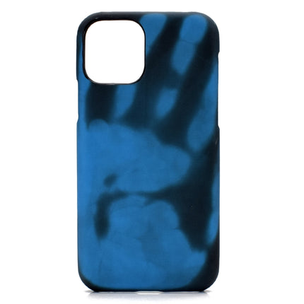 Paste Skin + PC Thermal Sensor Discoloration Case For iPhone 13 Pro(Black Blue)-garmade.com