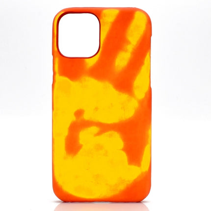 Paste Skin + PC Thermal Sensor Discoloration Case For iPhone 13 Pro(Red Yellow)-garmade.com