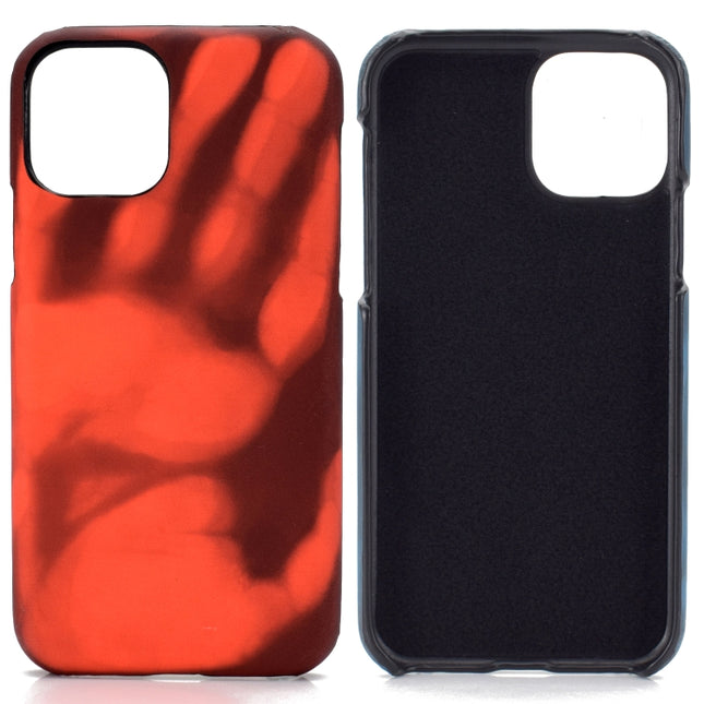 Paste Skin + PC Thermal Sensor Discoloration Case For iPhone 13 mini(Black Red)-garmade.com