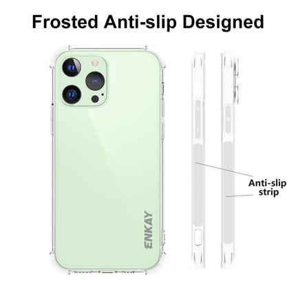 Hat-Prince ENKAY Clear TPU Shockproof Soft Case Drop Protection Cover + Clear HD Tempered Glass Protector Film For iPhone 13 Pro-garmade.com