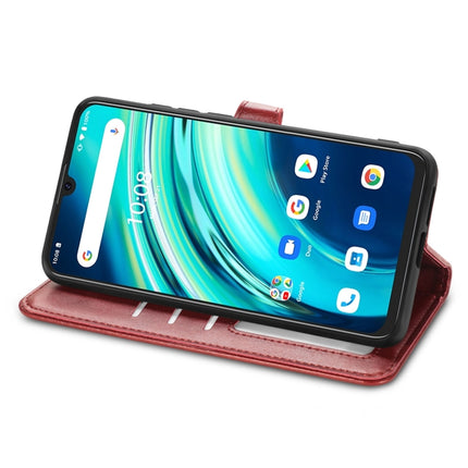 For UMIDIGI A9 Pro Solid Color Leather Buckle Phone Case with Lanyard & Photo Frame & Card Slot & Wallet & Stand Function(Red)-garmade.com