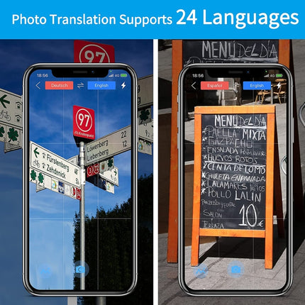 G6 Portable Instant Real Time Voice Translator Multi Language Translator Voice Translaty Personal Travel Assistant(Black)-garmade.com