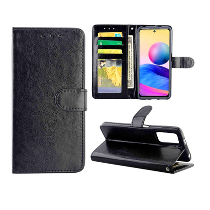 For Xiaomi Redmi Note10 5G / Poco M3 Pro Crazy Horse Texture Leather Horizontal Flip Protective Case with Holder & Card Slots & Wallet & Photo Frame(Black)-garmade.com