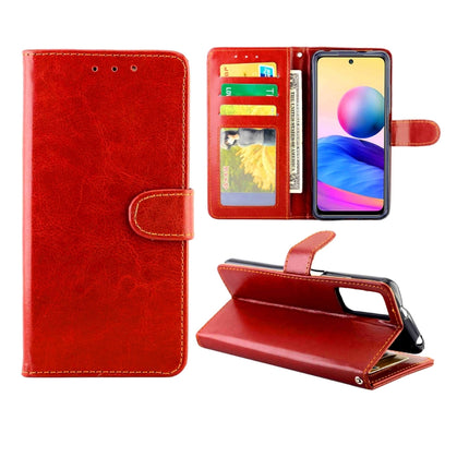 For Xiaomi Redmi Note10 5G / Poco M3 Pro Crazy Horse Texture Leather Horizontal Flip Protective Case with Holder & Card Slots & Wallet & Photo Frame(Brown)-garmade.com