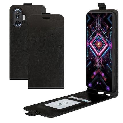 For Xiaomi Poco F3 GT R64 Texture Single Vertical Flip Leather Protective Case with Card Slots & Photo Frame(Black)-garmade.com