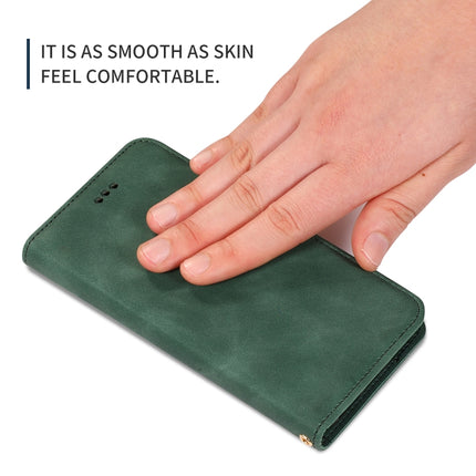 Retro Skin Feel Business Magnetic Horizontal Flip Leather Case for iPhone XS Max(Army Green)-garmade.com