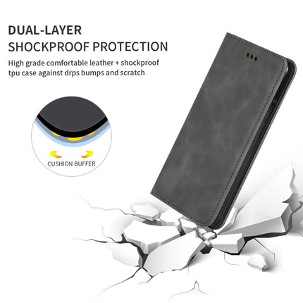 Retro Skin Feel Business Magnetic Horizontal Flip Leather Case for iPhone XS Max(Dark Grey)-garmade.com