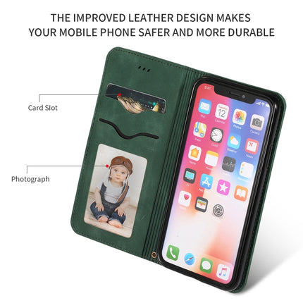 Retro Skin Feel Business Magnetic Horizontal Flip Leather Case for iPhone XS / X(Army Green)-garmade.com