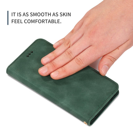 Retro Skin Feel Business Magnetic Horizontal Flip Leather Case for iPhone XS / X(Army Green)-garmade.com