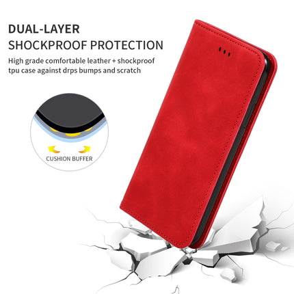 Retro Skin Feel Business Magnetic Horizontal Flip Leather Case for iPhone XS / X(Red)-garmade.com