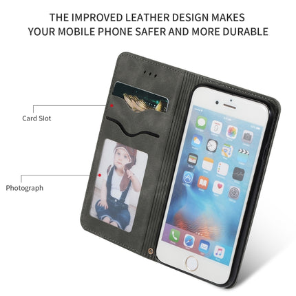 Retro Skin Feel Business Magnetic Horizontal Flip Leather Case for iPhone 6S & 6(Dark Grey)-garmade.com