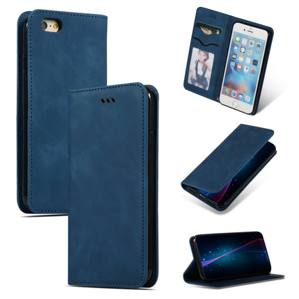 Retro Skin Feel Business Magnetic Horizontal Flip Leather Case for iPhone 6S & 6(Navy Blue)-garmade.com