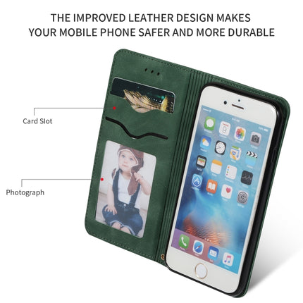 Retro Skin Feel Business Magnetic Horizontal Flip Leather Case for iPhone 6S & 6(Army Green)-garmade.com