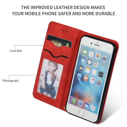 Retro Skin Feel Business Magnetic Horizontal Flip Leather Case for iPhone 6S Plus & 6 Plus(Red)-garmade.com