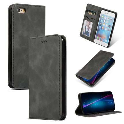 Retro Skin Feel Business Magnetic Horizontal Flip Leather Case for iPhone 6S Plus & 6 Plus(Dark Gray)-garmade.com