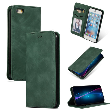 Retro Skin Feel Business Magnetic Horizontal Flip Leather Case for iPhone 6S Plus & 6 Plus(Army Green)-garmade.com