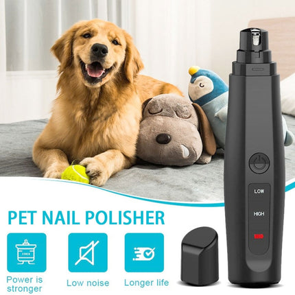 Electric Dog Nail Grinder USB Rechargeable Pet Painless Nail Clipper-garmade.com