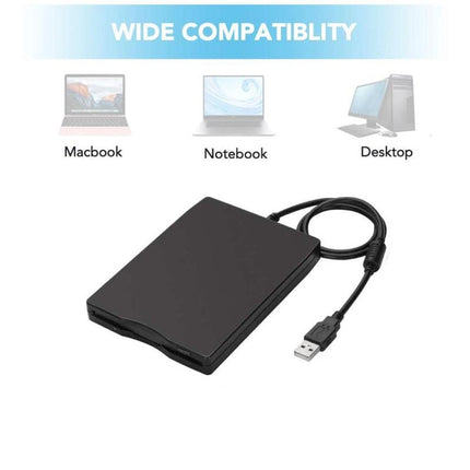3.5 Inch Portable Floppy Disk Drive 1.44MB External FDD Device-garmade.com