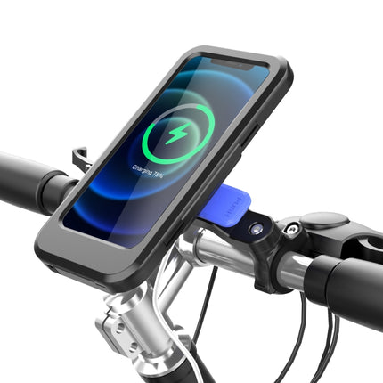 WH-69 Bicycle Non-slip Wireless Charging Phone Holder Motorcycle Motorbike Mobile Handlebar Bracket-garmade.com