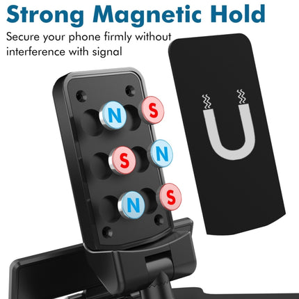 H-144B Universal Car Phone Holder Magnetic Stop Sign Holder Mobile Phone Interior Decoration Accessories-garmade.com