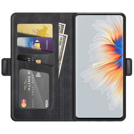 For Xiaomi Mix 4 Dual-side Magnetic Buckle Horizontal Flip Leather Case with Holder & Card Slots & Wallet(Black)-garmade.com