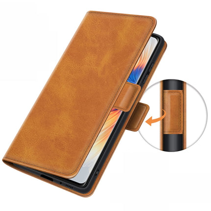 For Xiaomi Mix 4 Dual-side Magnetic Buckle Horizontal Flip Leather Case with Holder & Card Slots & Wallet(Yellow)-garmade.com