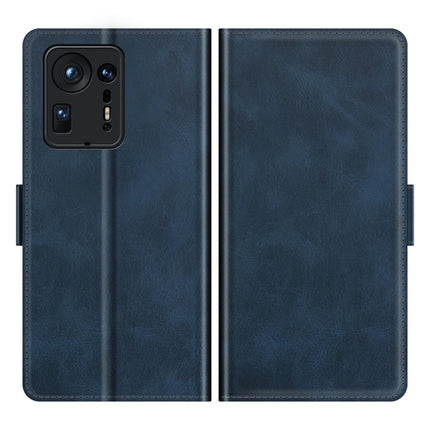 For Xiaomi Mix 4 Dual-side Magnetic Buckle Horizontal Flip Leather Case with Holder & Card Slots & Wallet(Dark Blue)-garmade.com