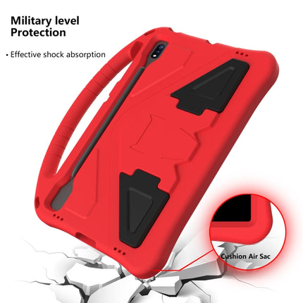 For Samsung Galaxy S7 FE T730 / T736 EVA Flat Anti Falling Protective Case Shell with Holder(Red)-garmade.com