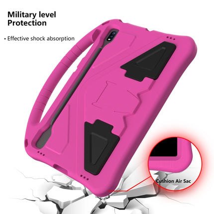 For Samsung Galaxy S7 FE T730 / T736 EVA Flat Anti Falling Protective Case Shell with Holder(RoseRed)-garmade.com