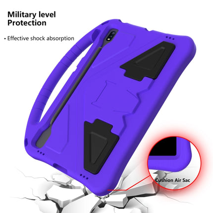 For Samsung Galaxy S7 FE T730 / T736 EVA Flat Anti Falling Protective Case Shell with Holder(Purple)-garmade.com