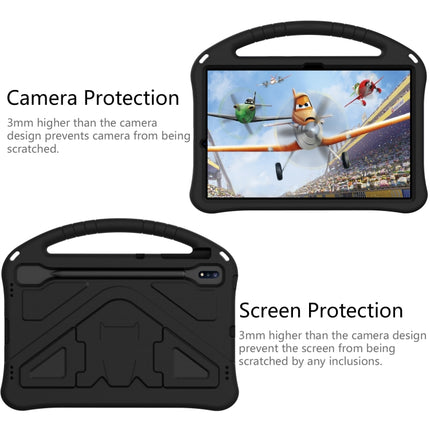 For Samsung Galaxy Tab S8+ / Tab S8 Plus / Tab S7 FE / Tab S7+ T970/T975/T976 EVA Flat Anti Falling Protective Case Shell with Holder(Black)-garmade.com