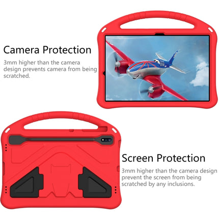 For Samsung Galaxy Tab S8+ / Tab S8 Plus / Tab S7 FE / Tab S7+ T970/T975/T976 EVA Flat Anti Falling Protective Case Shell with Holder(Red)-garmade.com