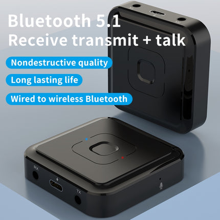 BT-22 5.1 Bluetooth Receiver &Transmitter 2 in 1 Supports Voice Calls-garmade.com