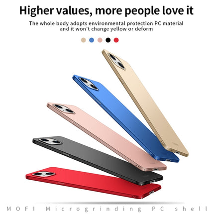 For iPhone 13 mini MOFI Frosted PC Ultra-thin Hard Case(Gold)-garmade.com
