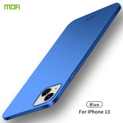 For iPhone 13 MOFI Frosted PC Ultra-thin Hard Case(Blue)-garmade.com