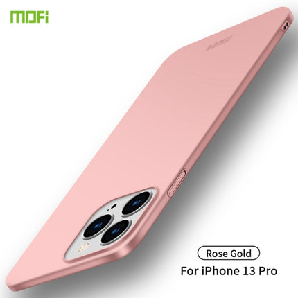 For iPhone 13 Pro MOFI Frosted PC Ultra-thin Hard Case(Rose Gold)-garmade.com