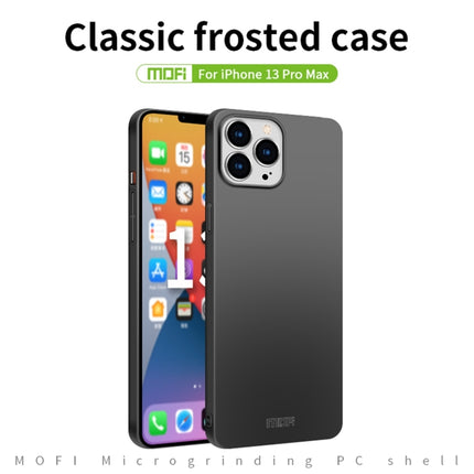 For iPhone 13 Pro Max MOFI Frosted PC Ultra-thin Hard Case(Black)-garmade.com