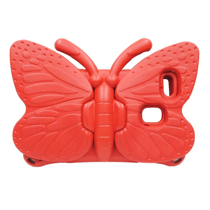 For Galaxy Tab A 8.0 2019 T290 / T295 Butterfly Bracket Style EVA Children Falling Proof Cover Protective Case(Red)-garmade.com