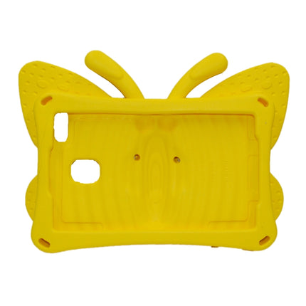 For Galaxy Tab A 8.0 2019 T290 / T295 Butterfly Bracket Style EVA Children Falling Proof Cover Protective Case(Yellow)-garmade.com