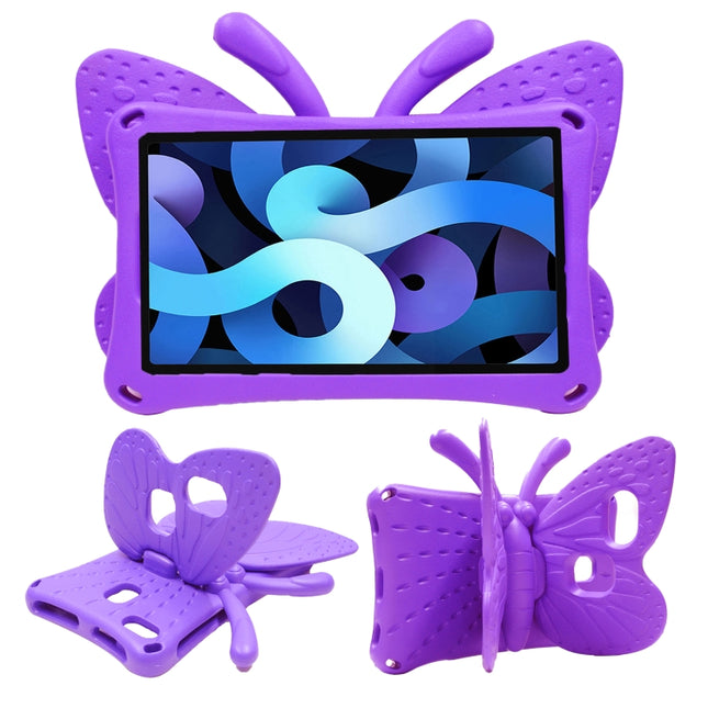 For Galaxy Tab A 8.0 2019 T290 / T295 Butterfly Bracket Style EVA Children Falling Proof Cover Protective Case(Purple)-garmade.com